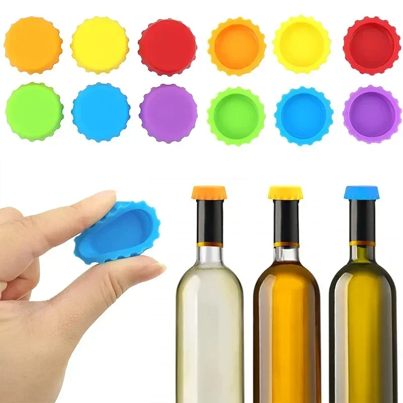 Beer Wine Hobby - 2/6/12pcs Silicone Beer Bottle Cap Preservative