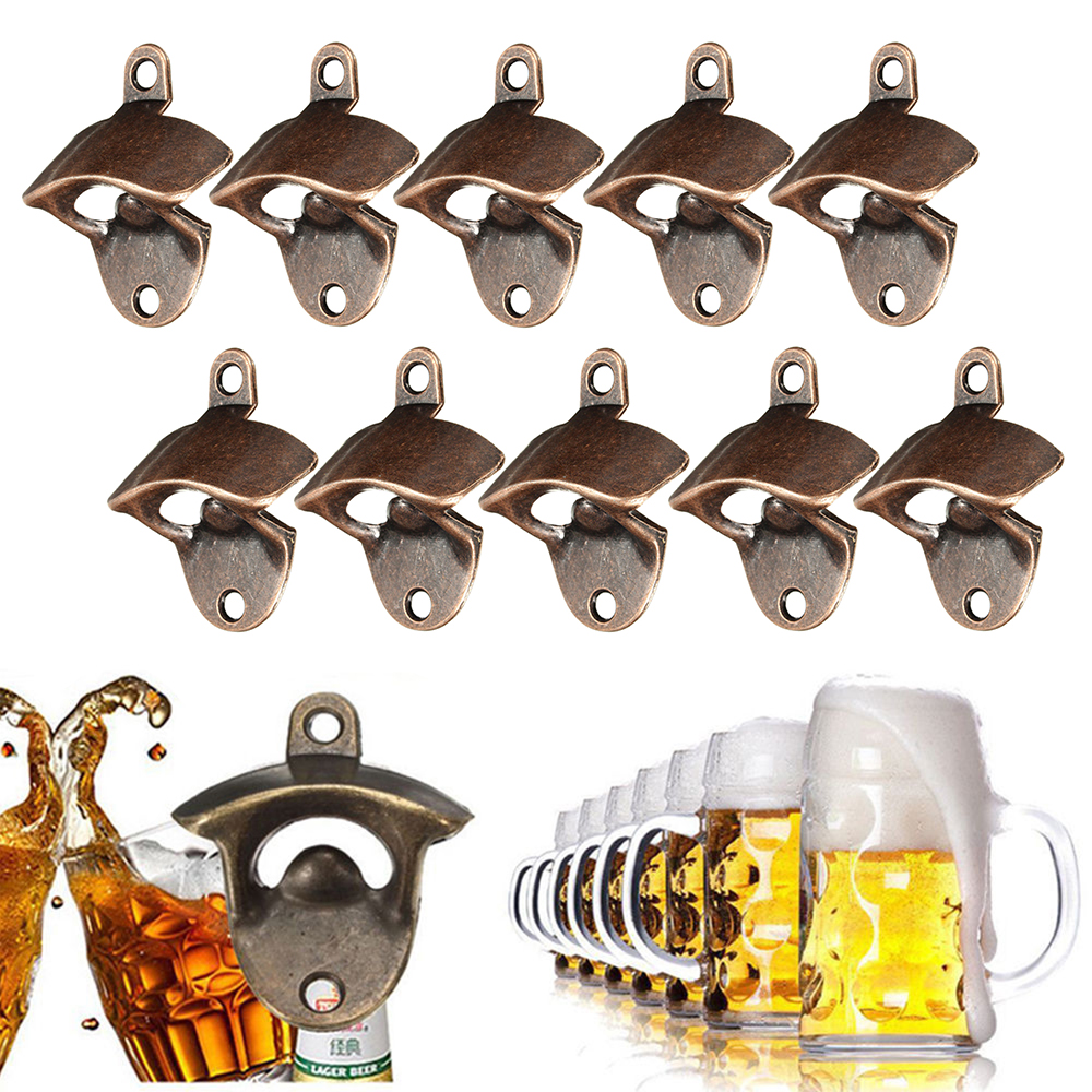 Beer Wine Hobby - 10PCS Vintage Bottle Opener Wall Mounted