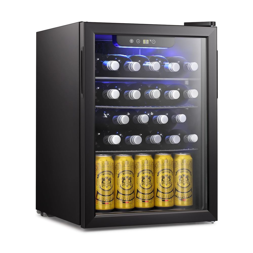 Wine Beer Fridge Small - 16 Bottle Wine Cooler Cabinet Beverage