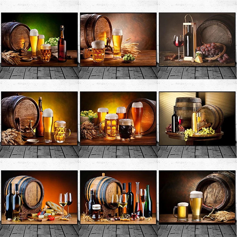 Wine Beer Usa - Kitchen Bar Red Wine Grape Beer