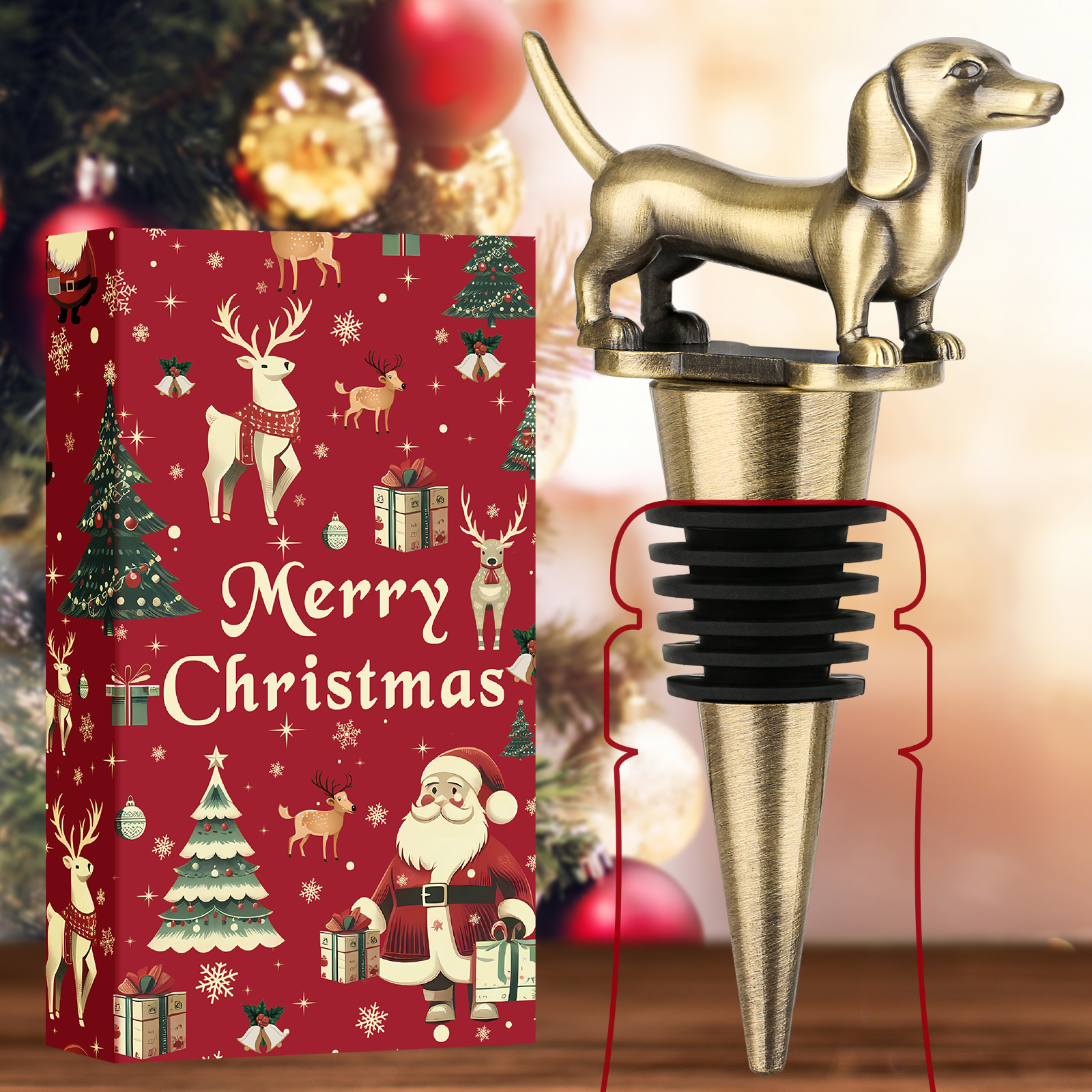 Bottle Stopper Set - LKKCHER Dachshund Dog Wine Bottle Stopper