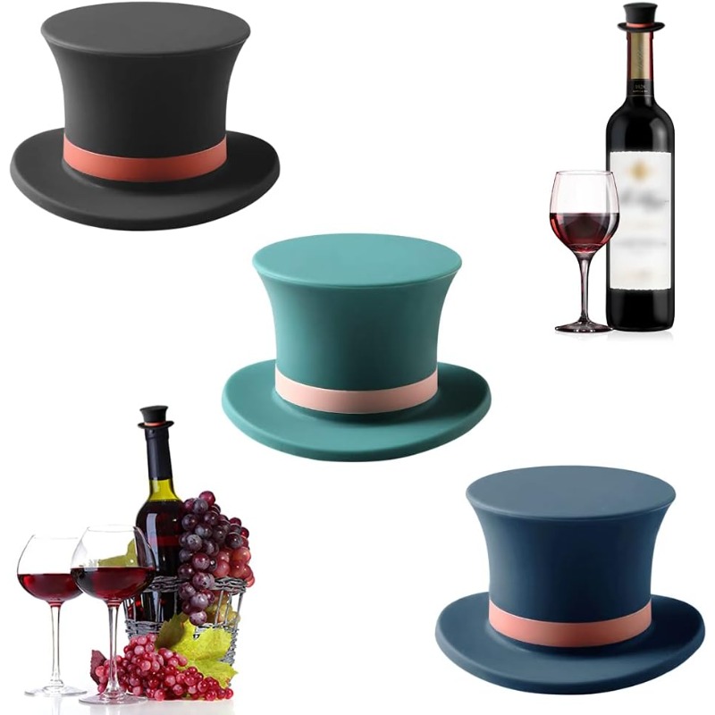 Bottle Stopper Set - Wine Stoppers, Funny and Reusable Silicone