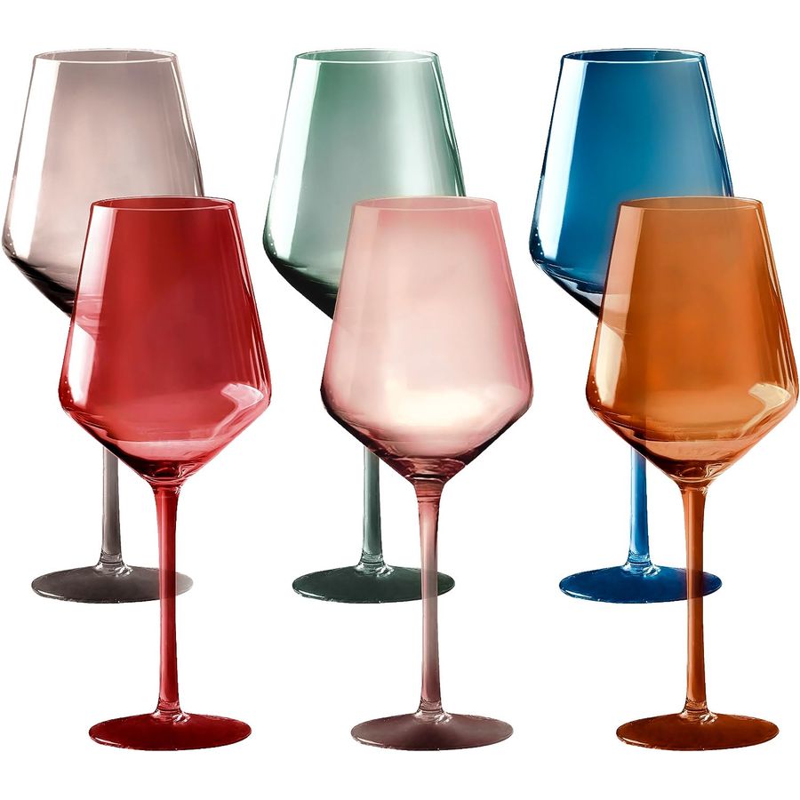 Wine Glass Set Crystal - Cordial Glasses Set of 6, 18oz