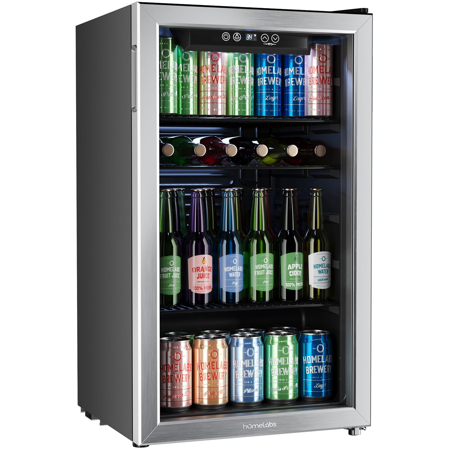 Wine Beer Fridge Small - Beverage Refrigerator and Cooler - Mini