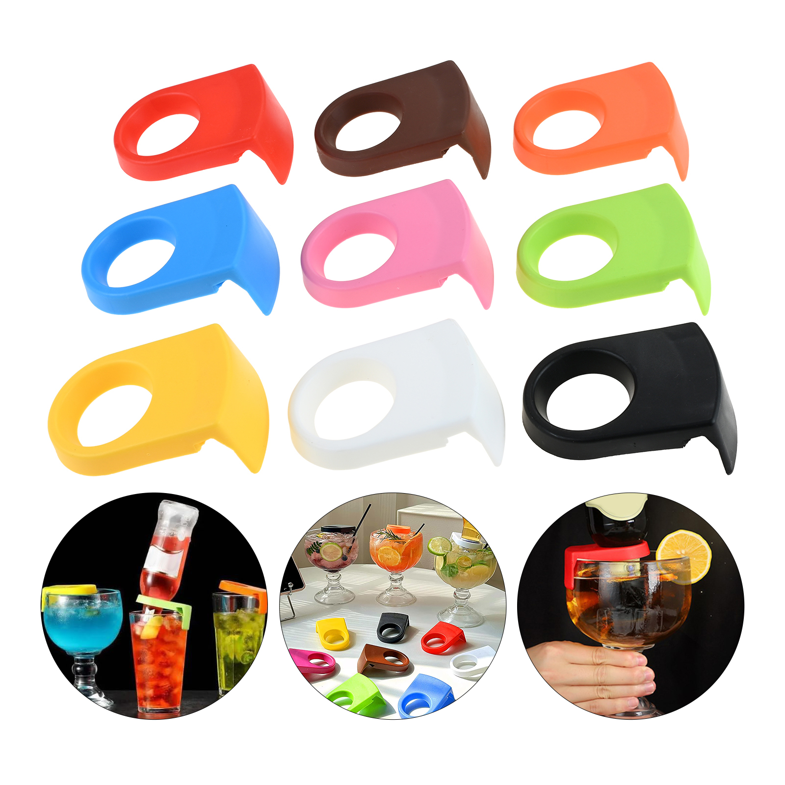 Wine Beer Mix - 9Pcs Bottle Buckle Holder for Mixing