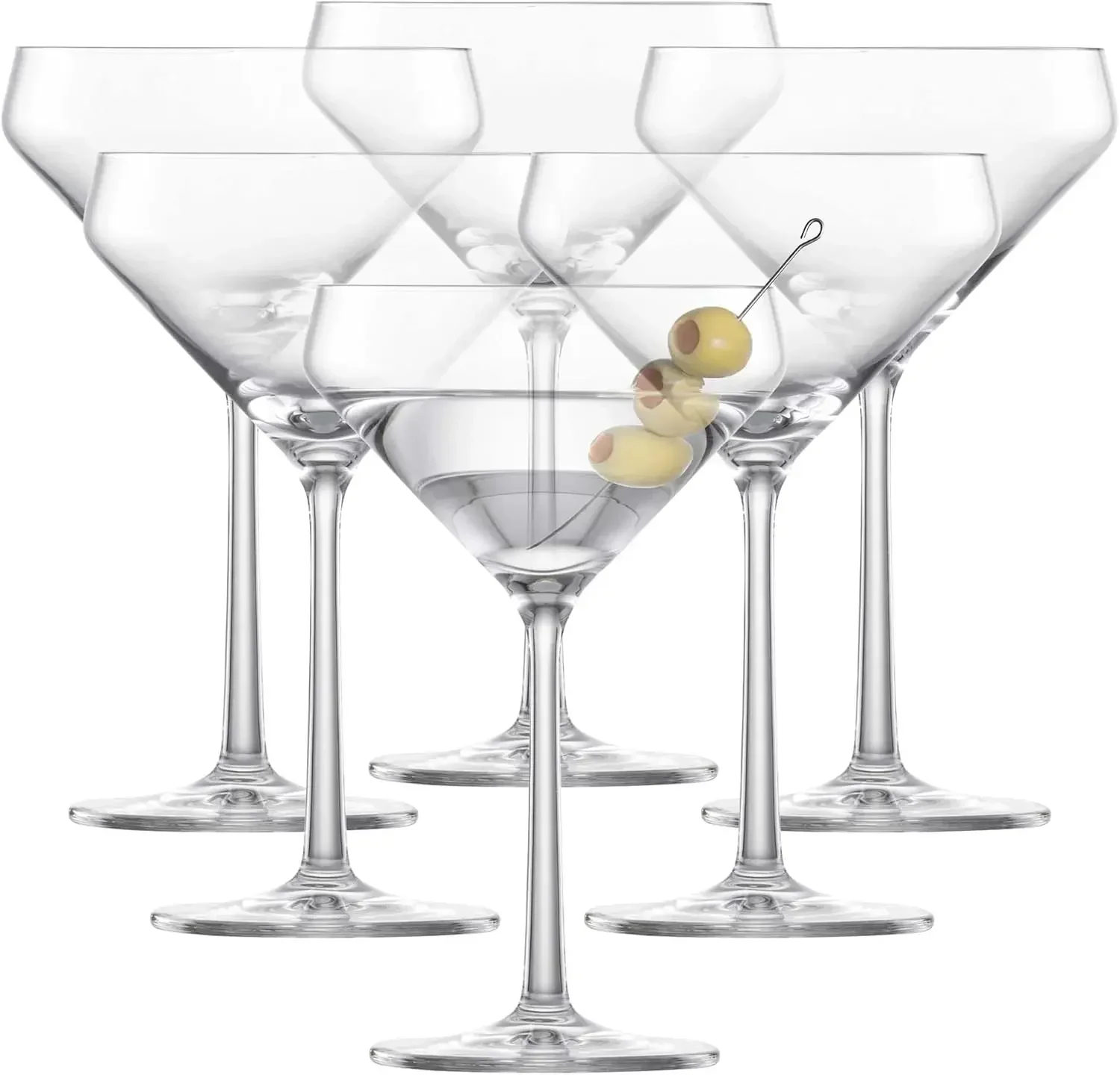 Pure Martini Glass (Set of 6), - Wine Glass Set Crystal 评论和价格