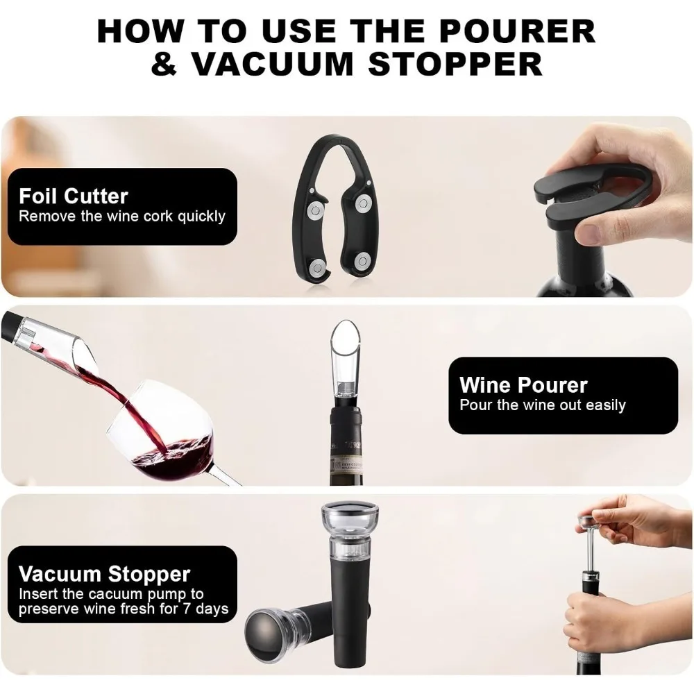 Electric Wine Opener Set Elect - Bottle Stopper Set 评论和价格