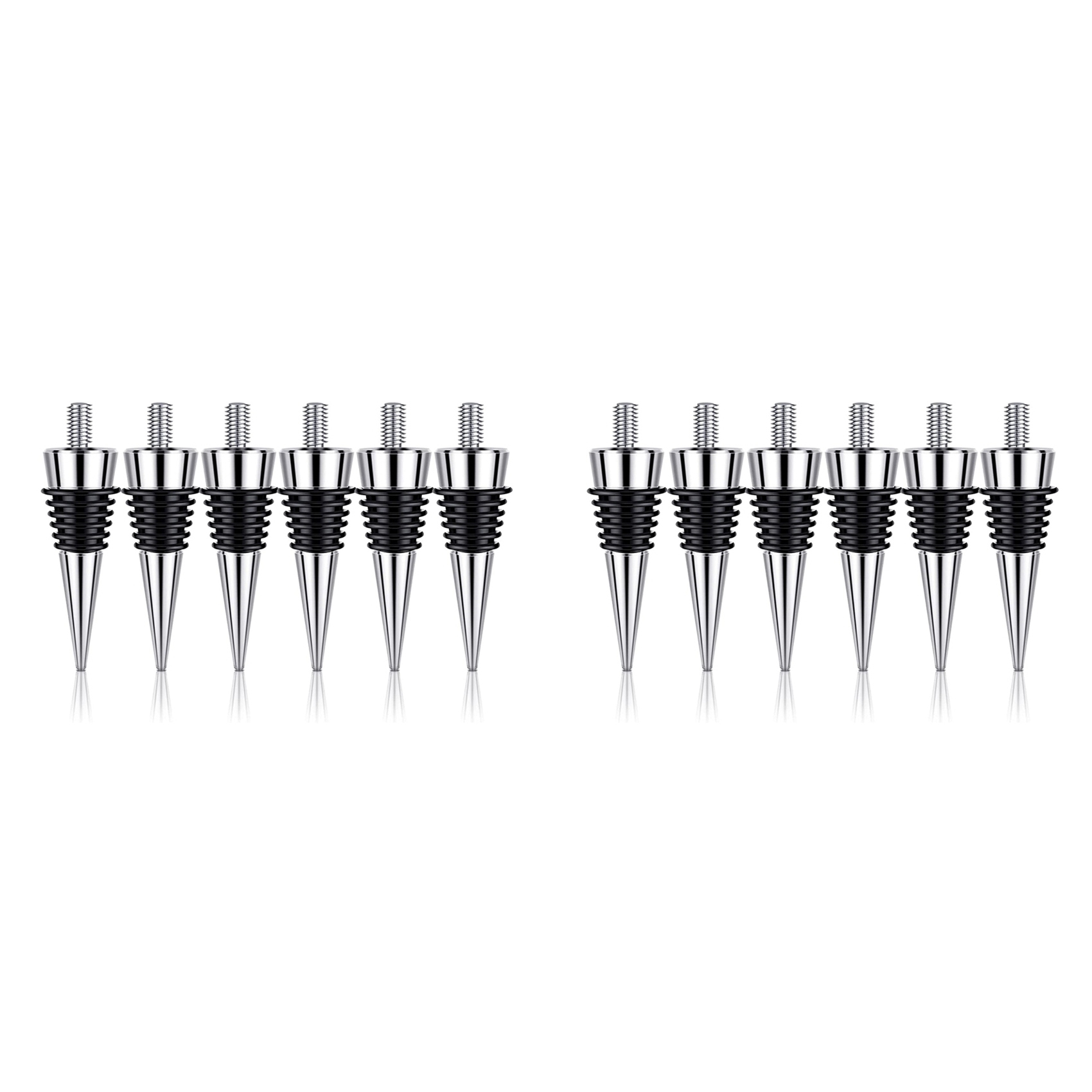 AB34-12 Pieces Metal Bottle St - Bottle Stopper Set 评论和价格