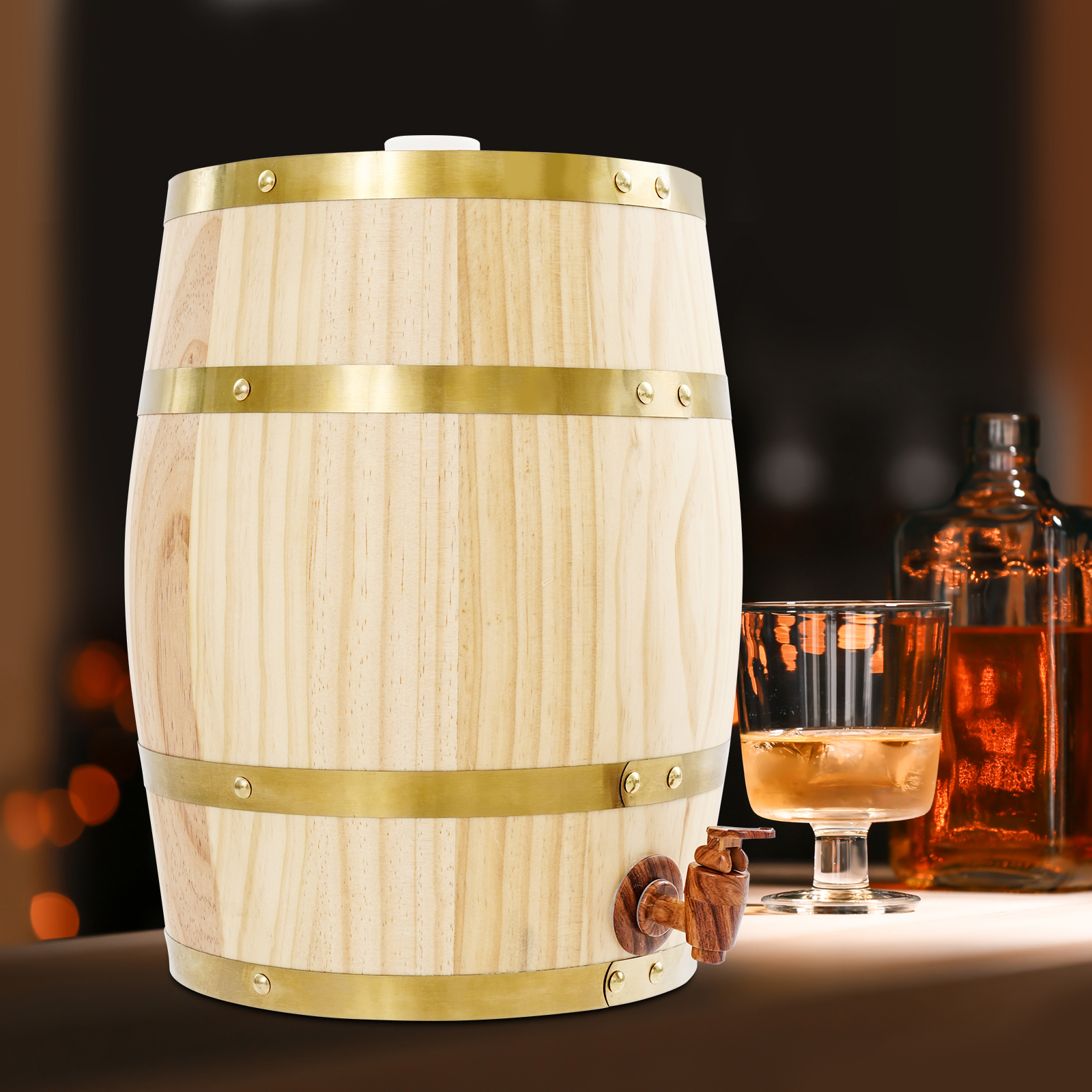 10L Vintage Wood Oak Timber Wi - Wine Beer Tequila 评论和价格