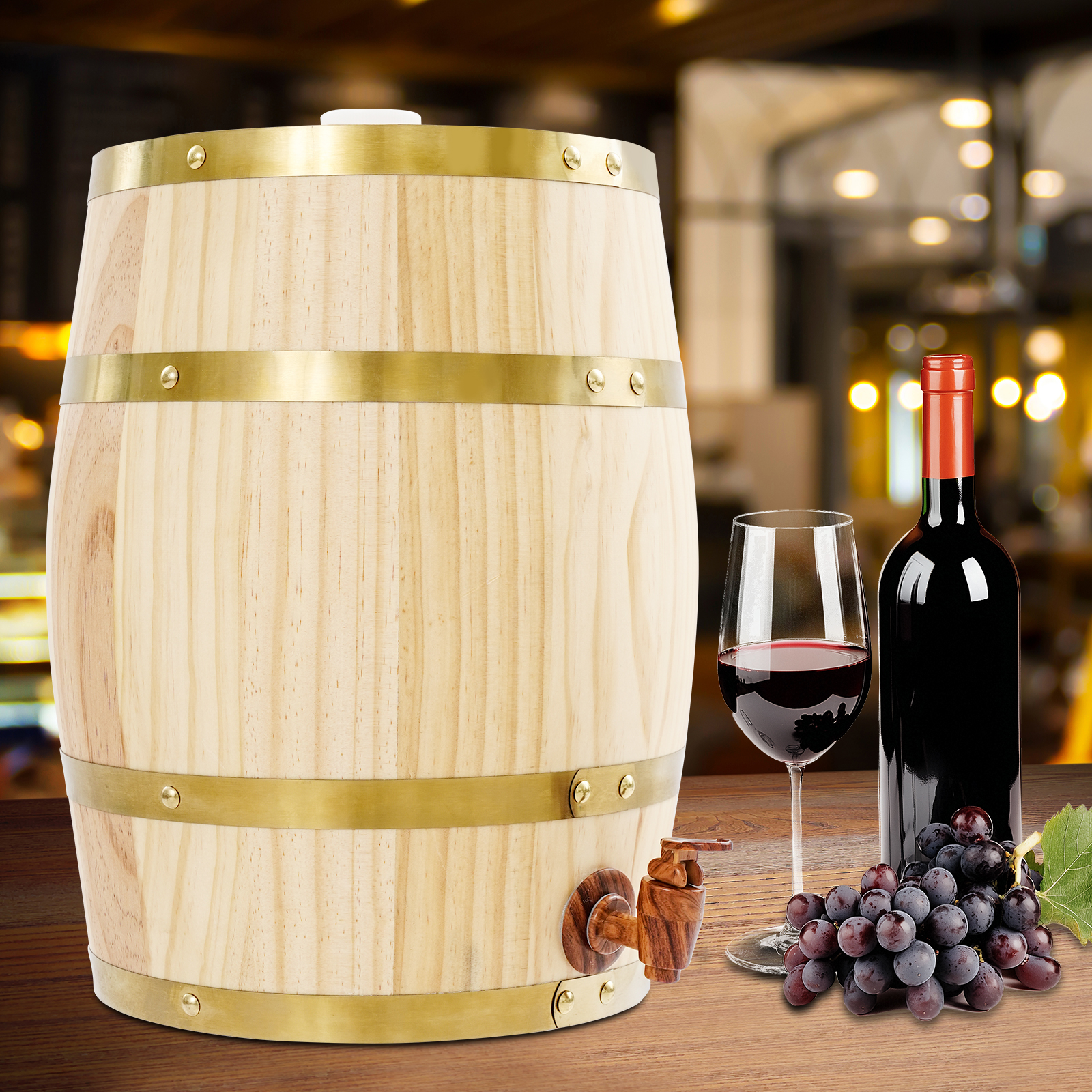 10L Vintage Wood Oak Timber Wi - Wine Beer Tequila 评论和价格
