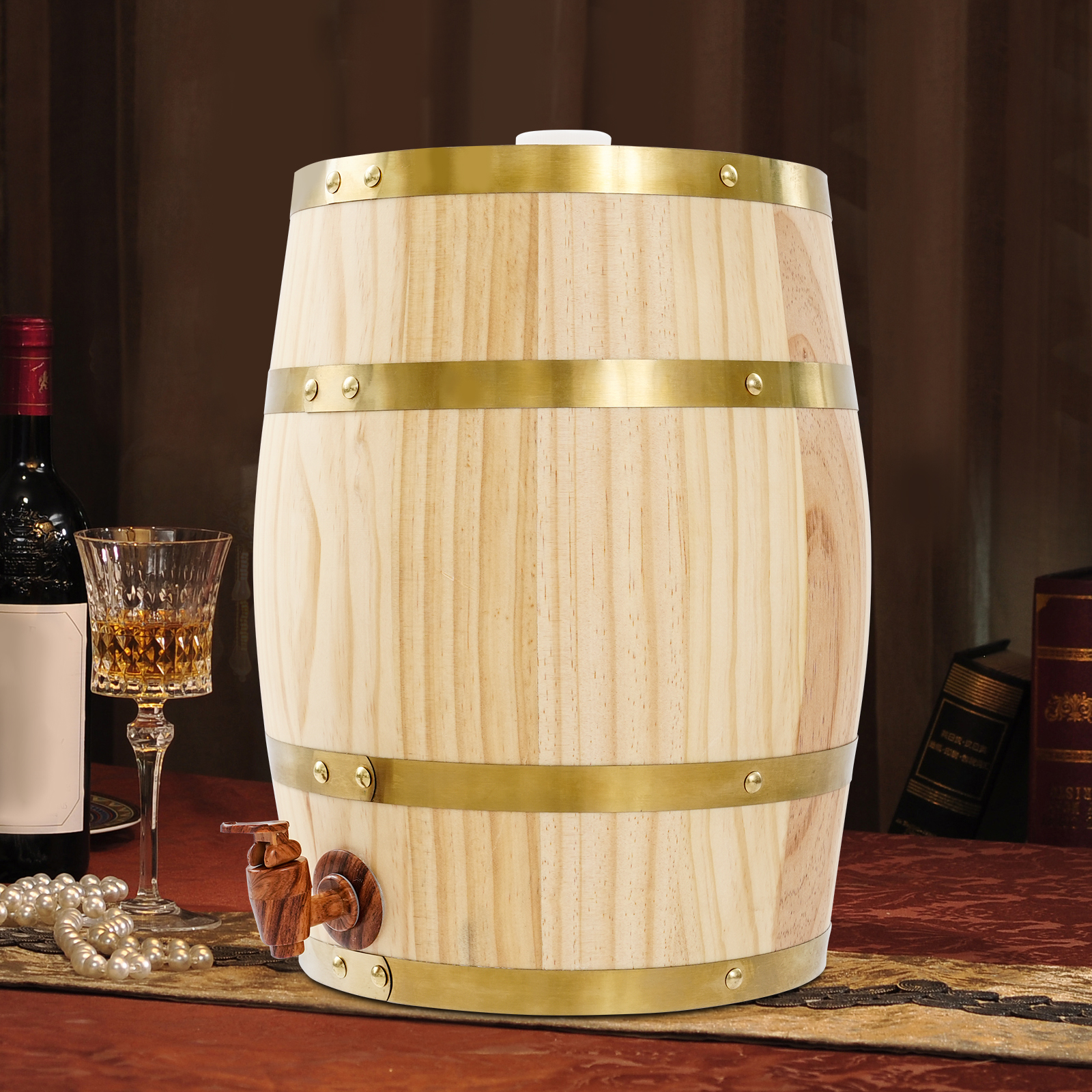 10L Vintage Wood Oak Timber Wi - Wine Beer Tequila 评论和价格