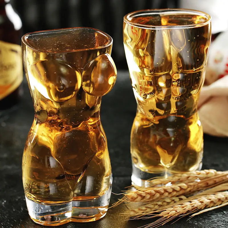 Creative Beer Glasses Body Art - Wine Beer Mixed Drinks 评论和价格