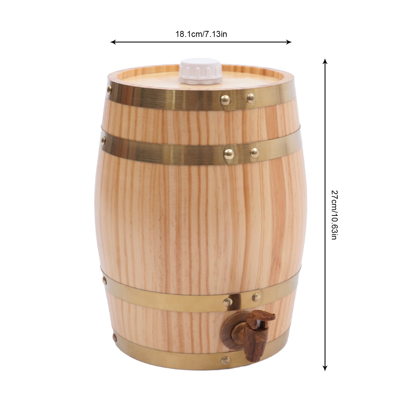 Vertical Pine Wooden Wine Barr - Wine Beer Tequila 评论和价格