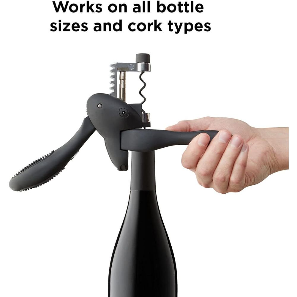 Black Wine Corkscrew with Foil - Bottle Stopper Set 评论和价格