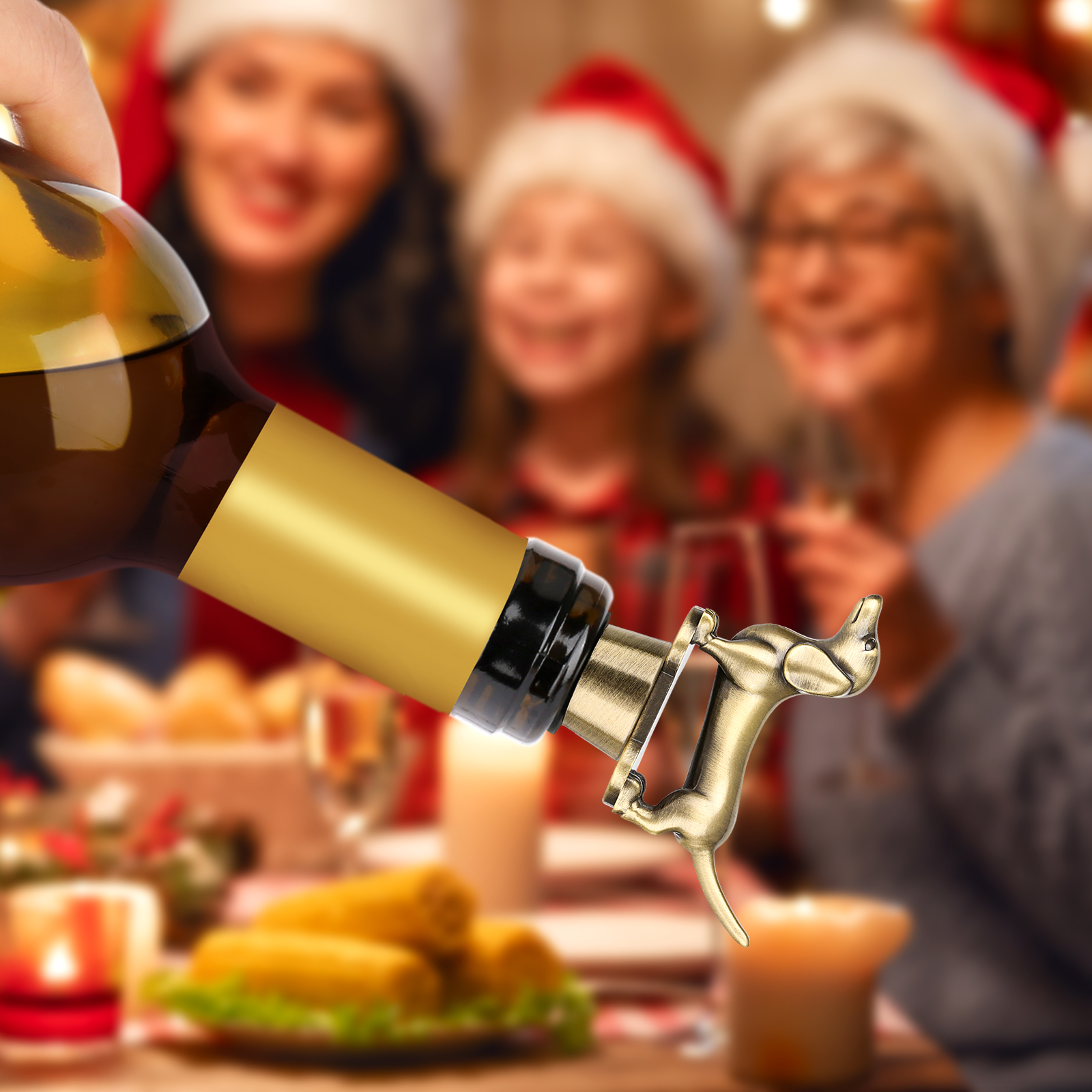 LKKCHER Dachshund Dog Wine Bot - Bottle Stopper Set 评论和价格