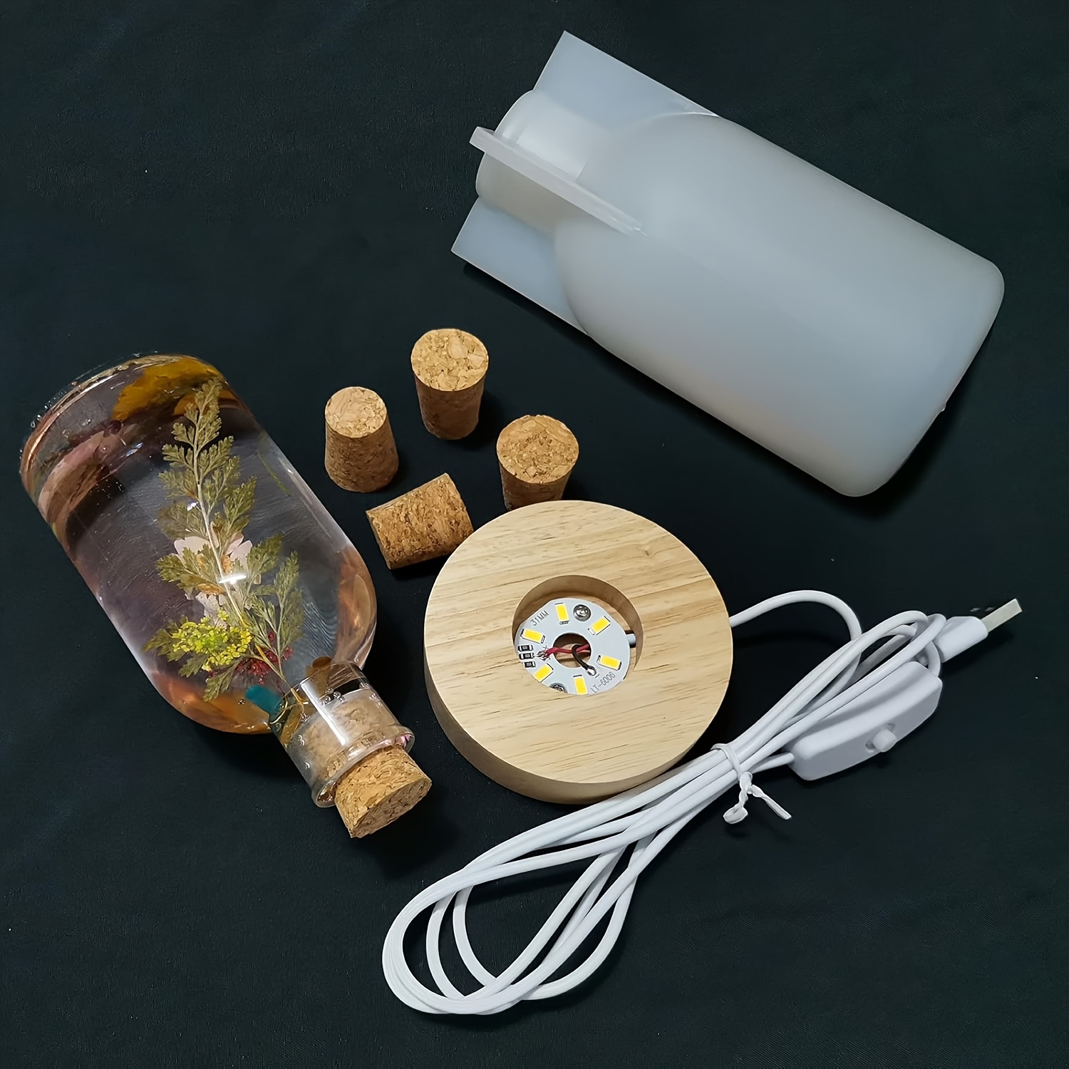 Drift Bottle Light Resin Mold  - Bottle Stopper Set 评论和价格