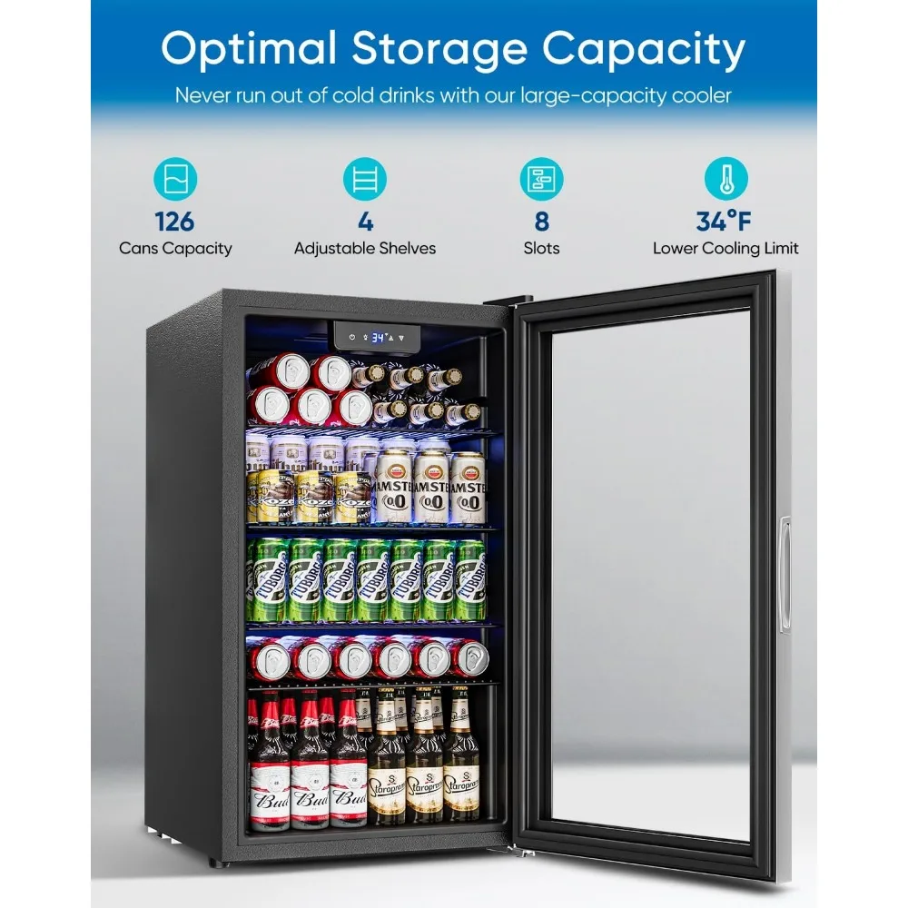 Beverage Refrigerator Cooler - - Wine Beer Fridge Small 评论和价格