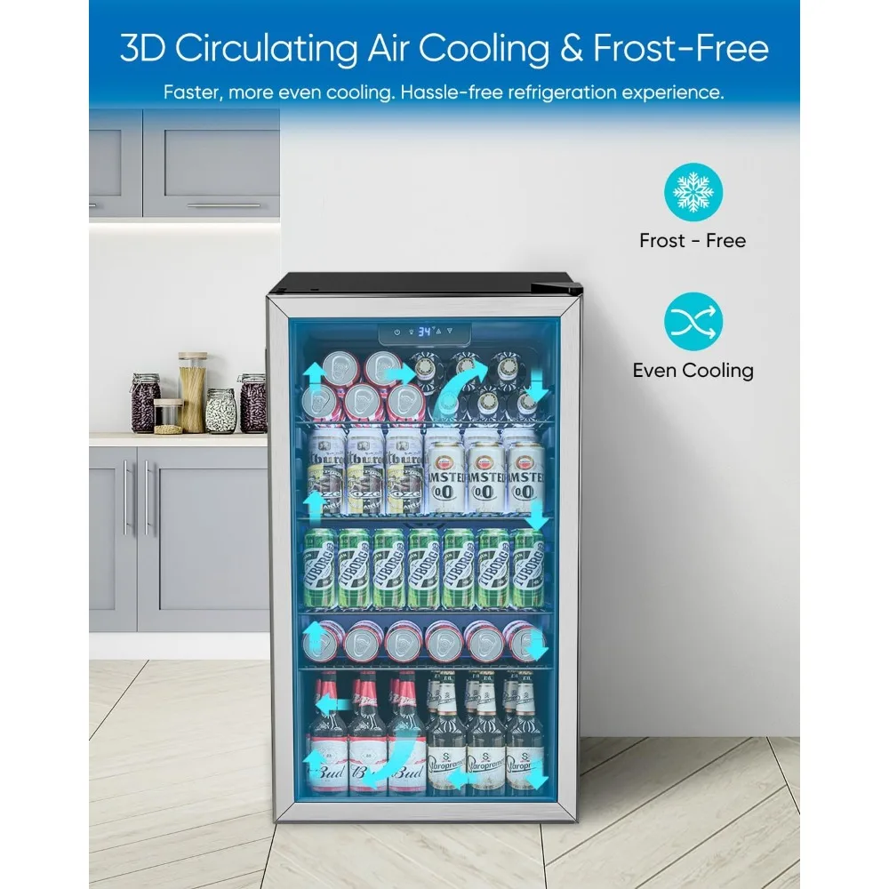 Beverage Refrigerator Cooler - - Wine Beer Fridge Small 评论和价格