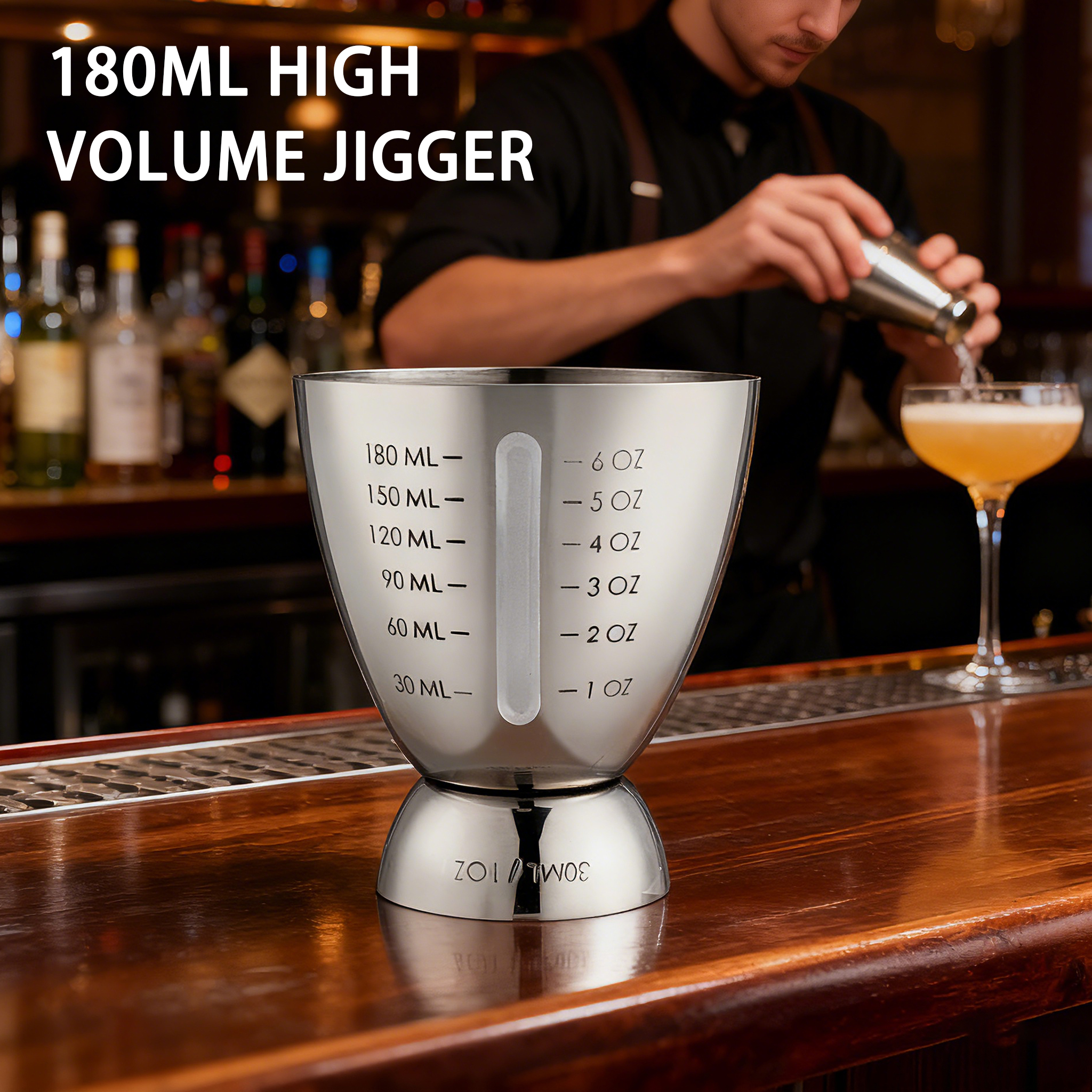 New 30ml/60ml Cocktail Bar Sta - Spirit Measure Jigger 评论和价格