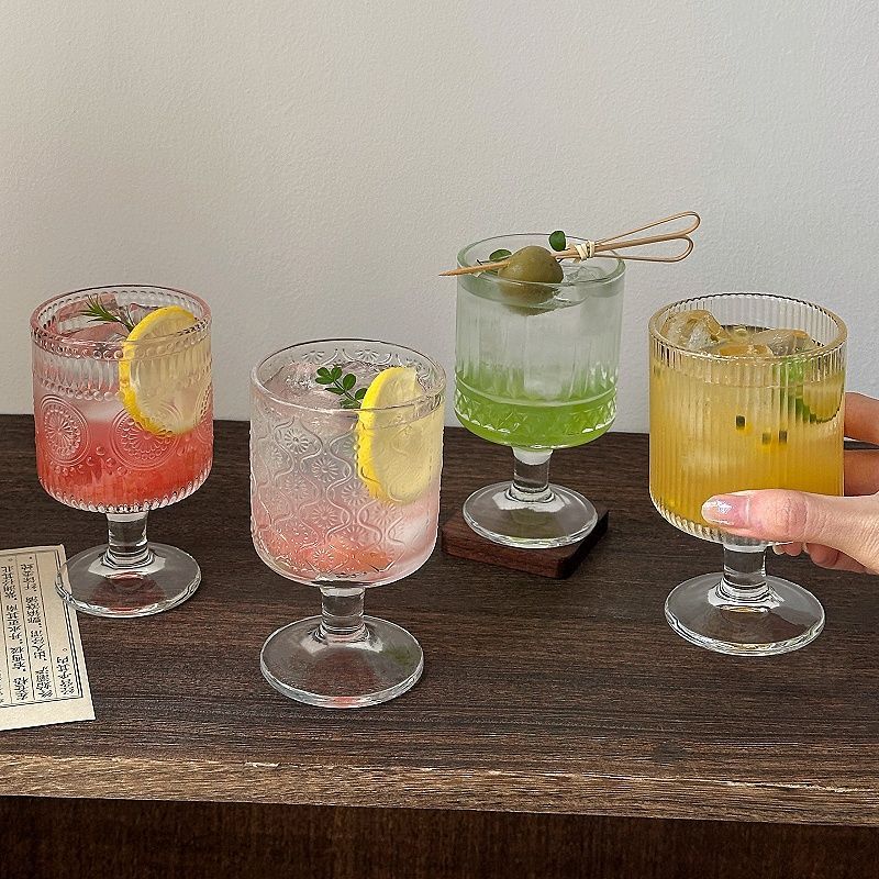 4pcs Set Vintage Embossed Mixe - Wine Beer Mix 评论和价格
