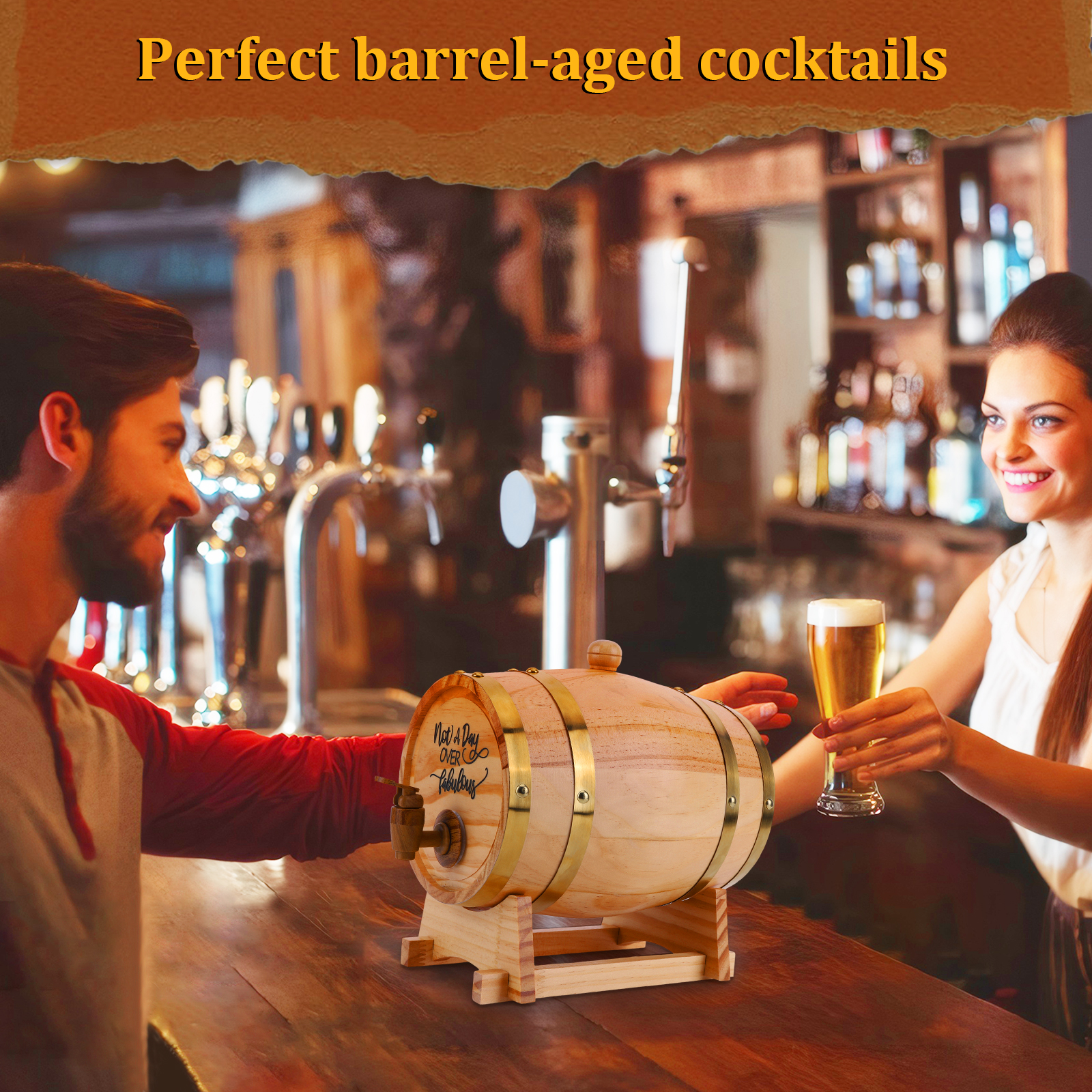3L Wine Barrel with Stand Bung - Wine Beer Tequila 评论和价格