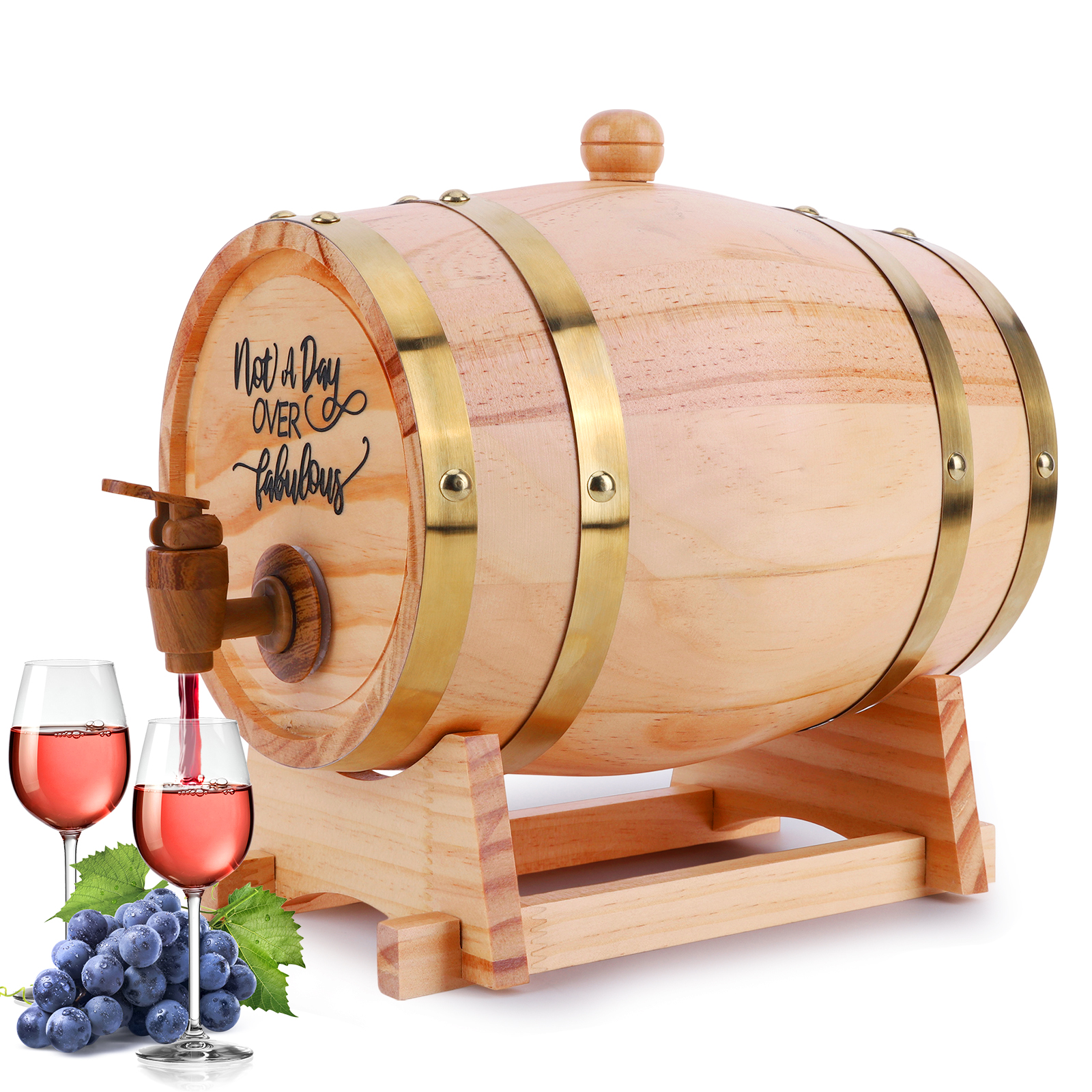 3L Wine Barrel with Stand Bung - Wine Beer Tequila 评论和价格
