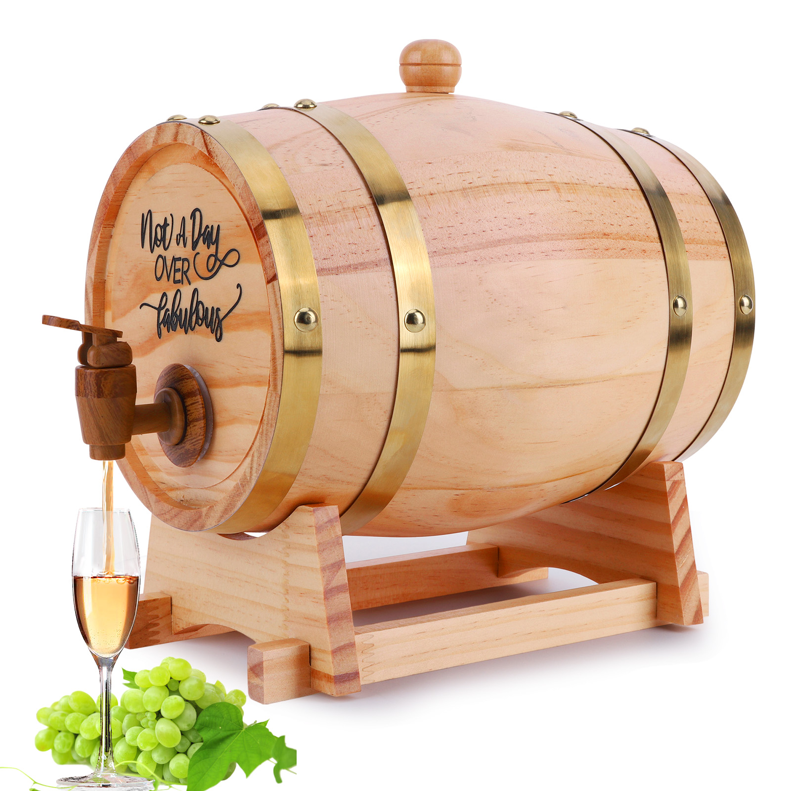 3L Wine Barrel with Stand Bung - Wine Beer Tequila 评论和价格