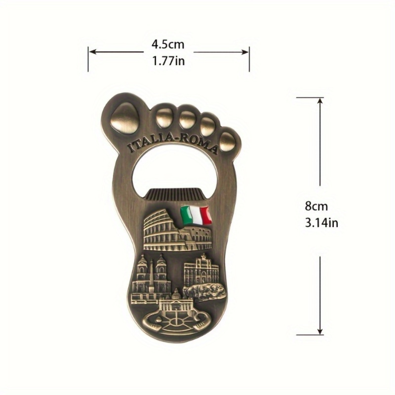 Italian Roma Bottle Opener, Me - Wine Beer Foot 评论和价格