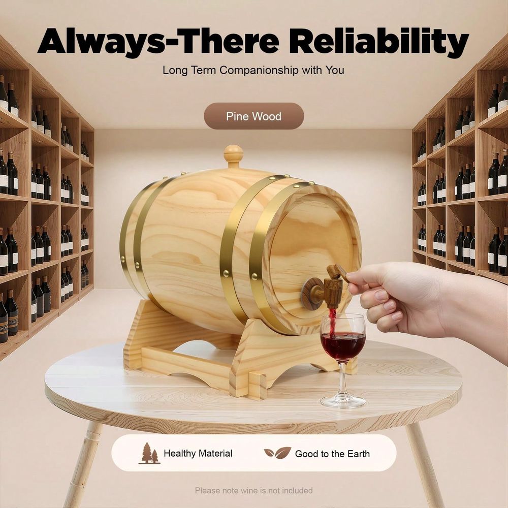 3L 0.66Gal Wood Oak Wine Barre - Wine Beer Tequila 评论和价格