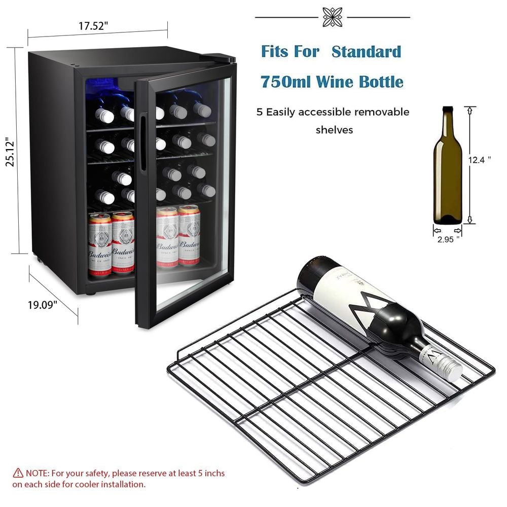16 Bottle Wine Cooler Cabinet  - Wine Beer Fridge Small 评论和价格