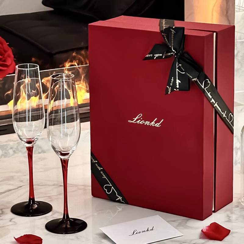 HYS high-end gift champagne cu - Wine Glass Set Crystal 评论和价格