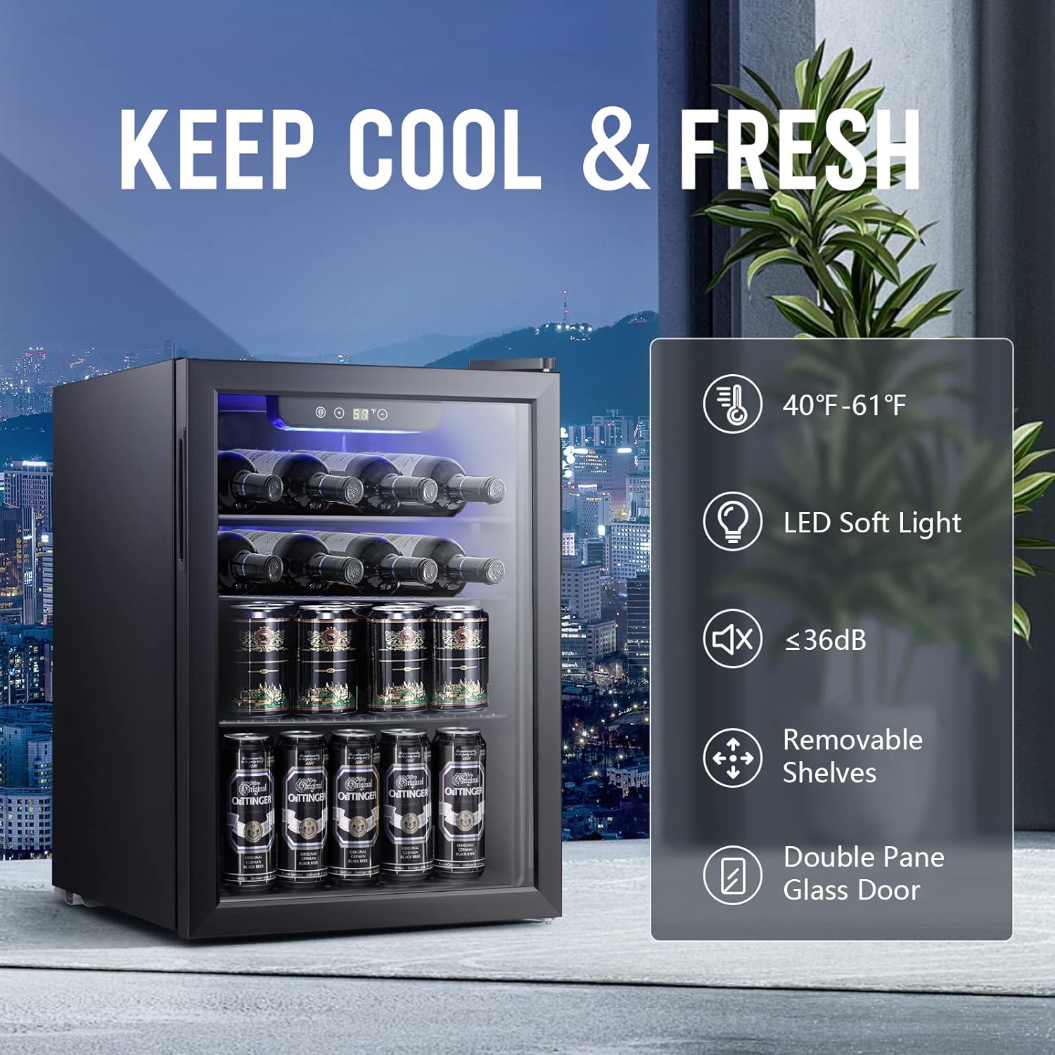 2.6cu.ft Wine Cooler/Cabinet B - Wine Beer Fridge Small 评论和价格