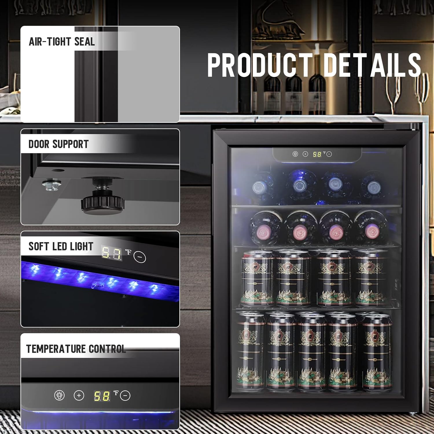 2.6cu.ft Wine Cooler/Cabinet B - Wine Beer Fridge Small 评论和价格