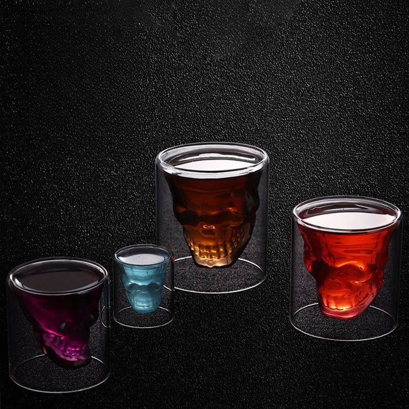 Double Wall Skull Head Crystal - Wine Beer Tequila 评论和价格