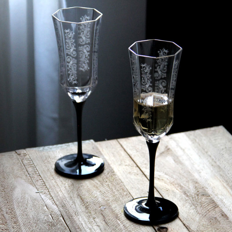 French Vintage Champagne Glass - Wine Glass Set Crystal 评论和价格
