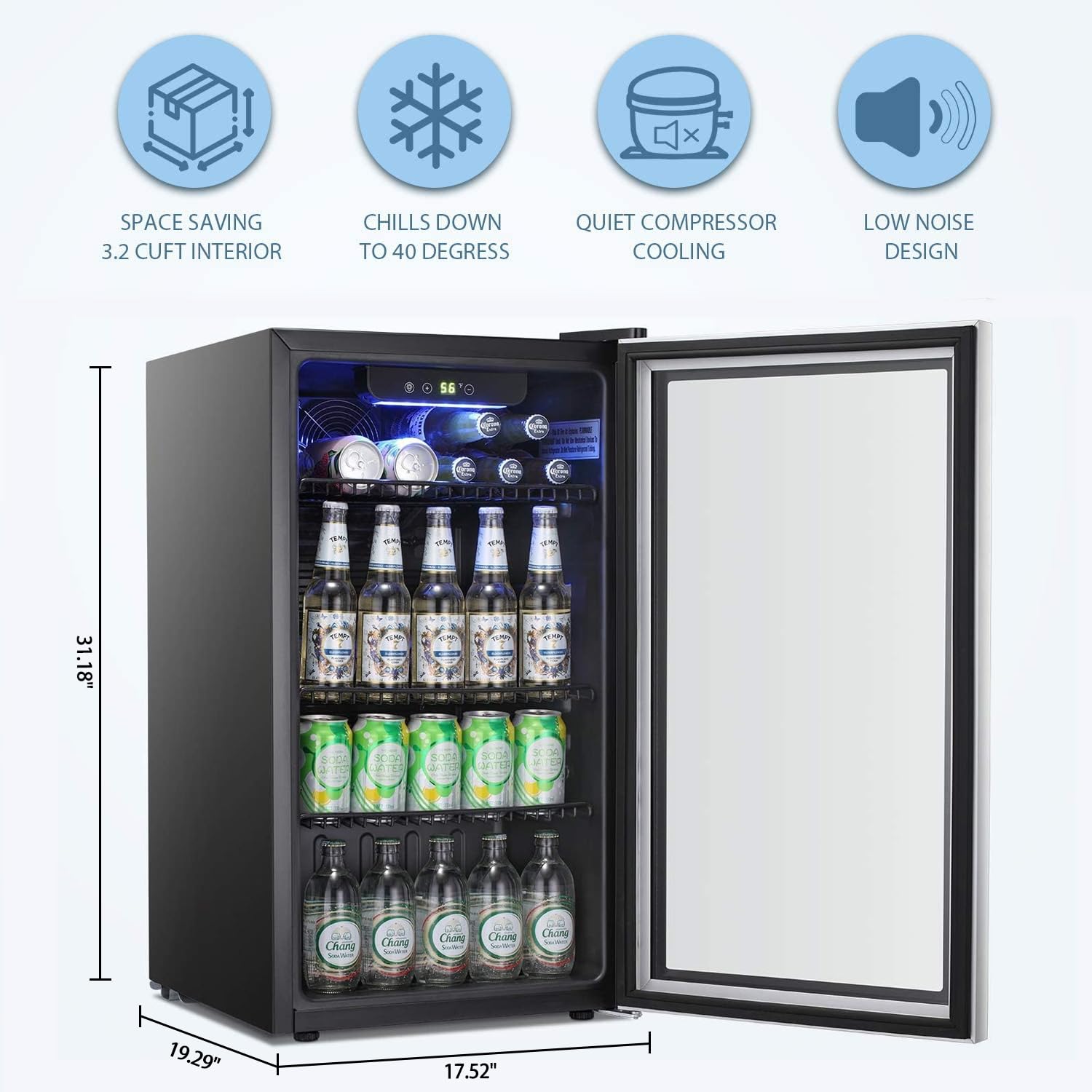 Beverage Refrigerator Cooler - - Wine Beer Fridge Small 评论和价格