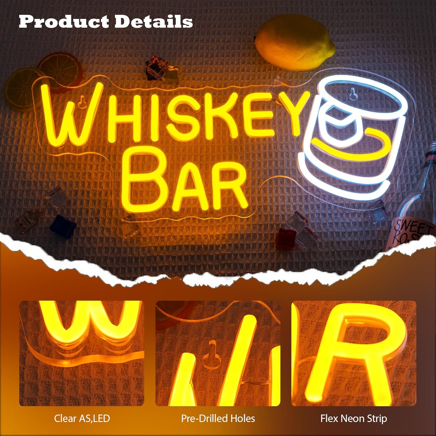 Bar Neon Sign Bussiness Art Wa - Wine Beer Usa 评论和价格