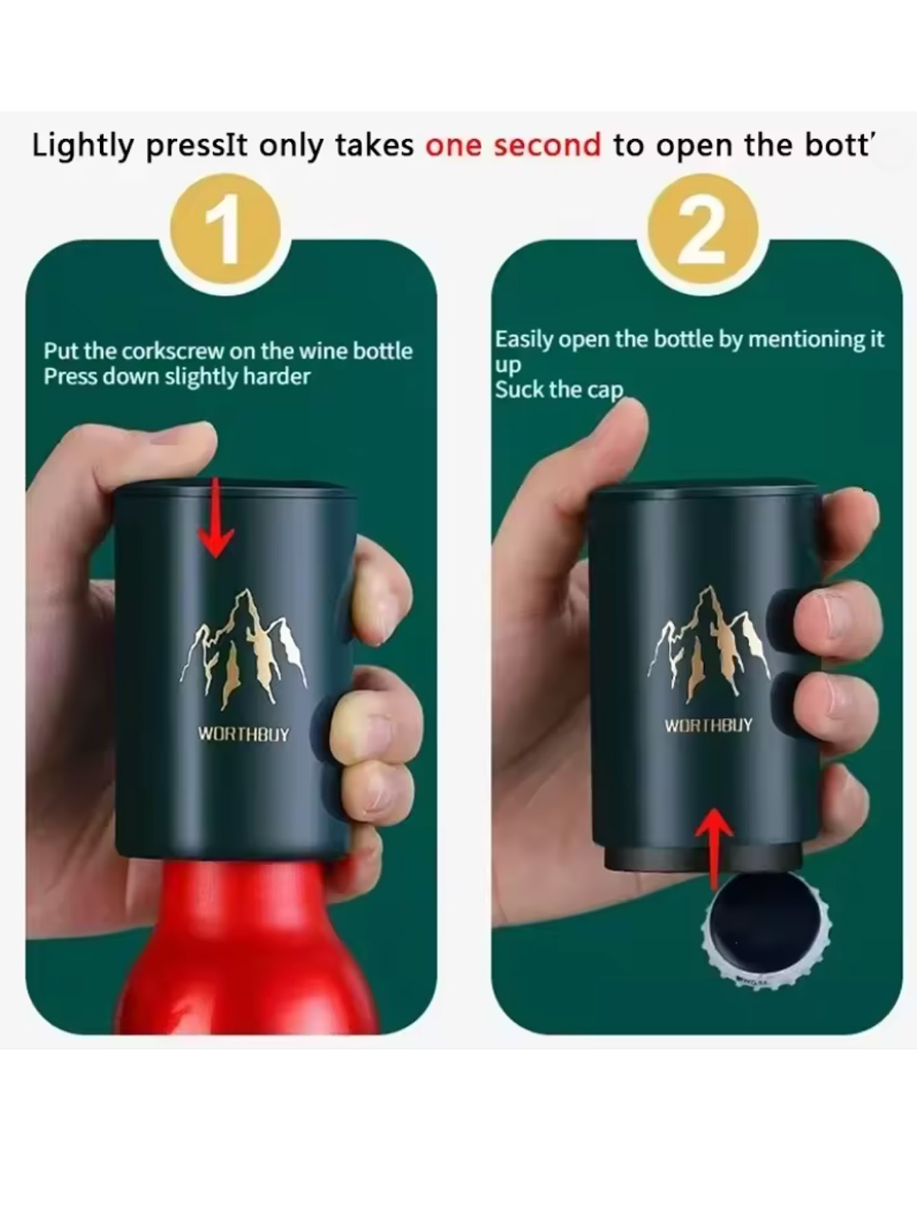 1Pcs Automatic Beer Bottle Ope - Wine Beer Opener 评论和价格