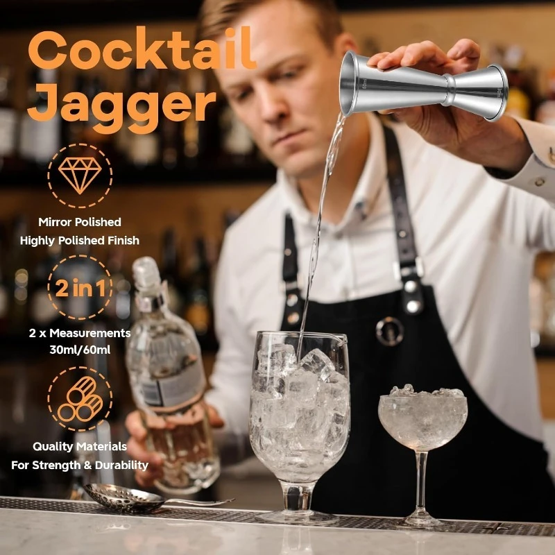 Stainless Steel 30/60ml Cockta - Spirit Measure Jigger 评论和价格