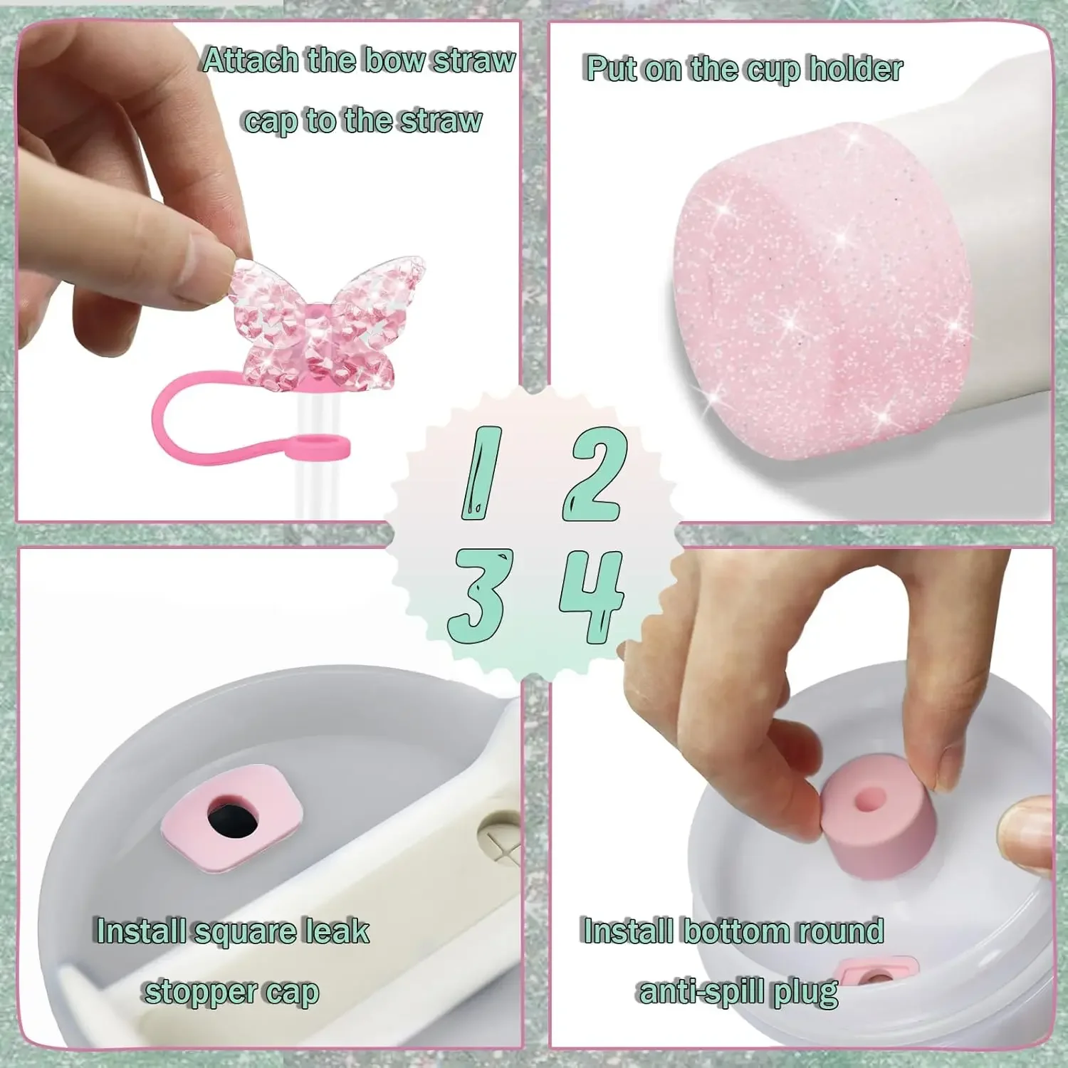 8PCS Cup Accessories Set for S - Bottle Stopper Set 评论和价格