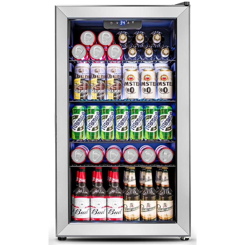 3.2 Cu.Ft Mini Fridge with Gla - Wine Beer Fridge Small 评论和价格