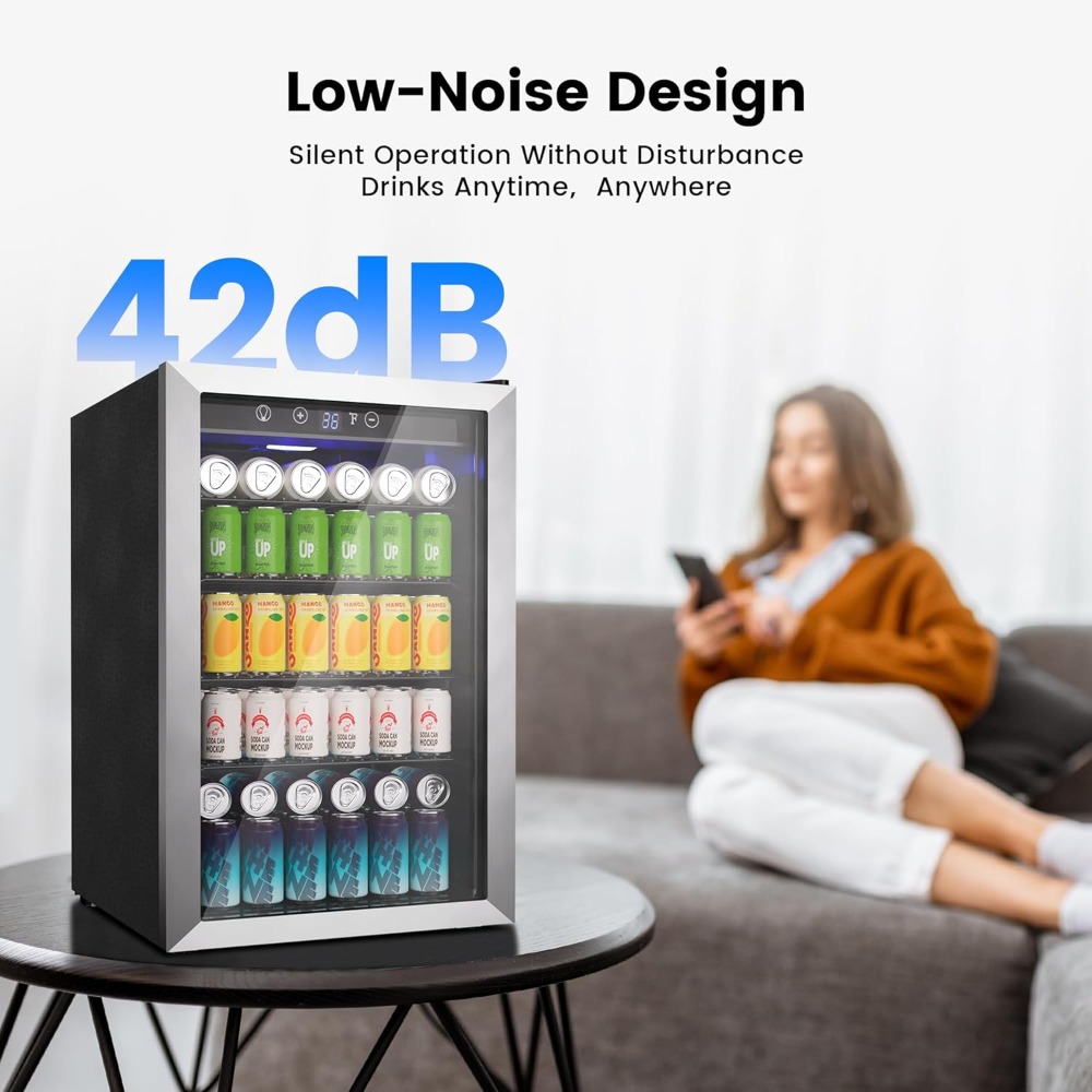 145 Can Mini Fridge Glass Door - Wine Beer Fridge Small 评论和价格