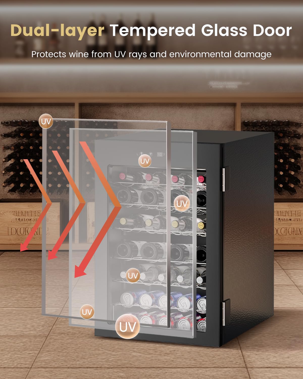 4.5 Cu.Ft Wine Cooler Refriger - Wine Beer Fridge Small 评论和价格