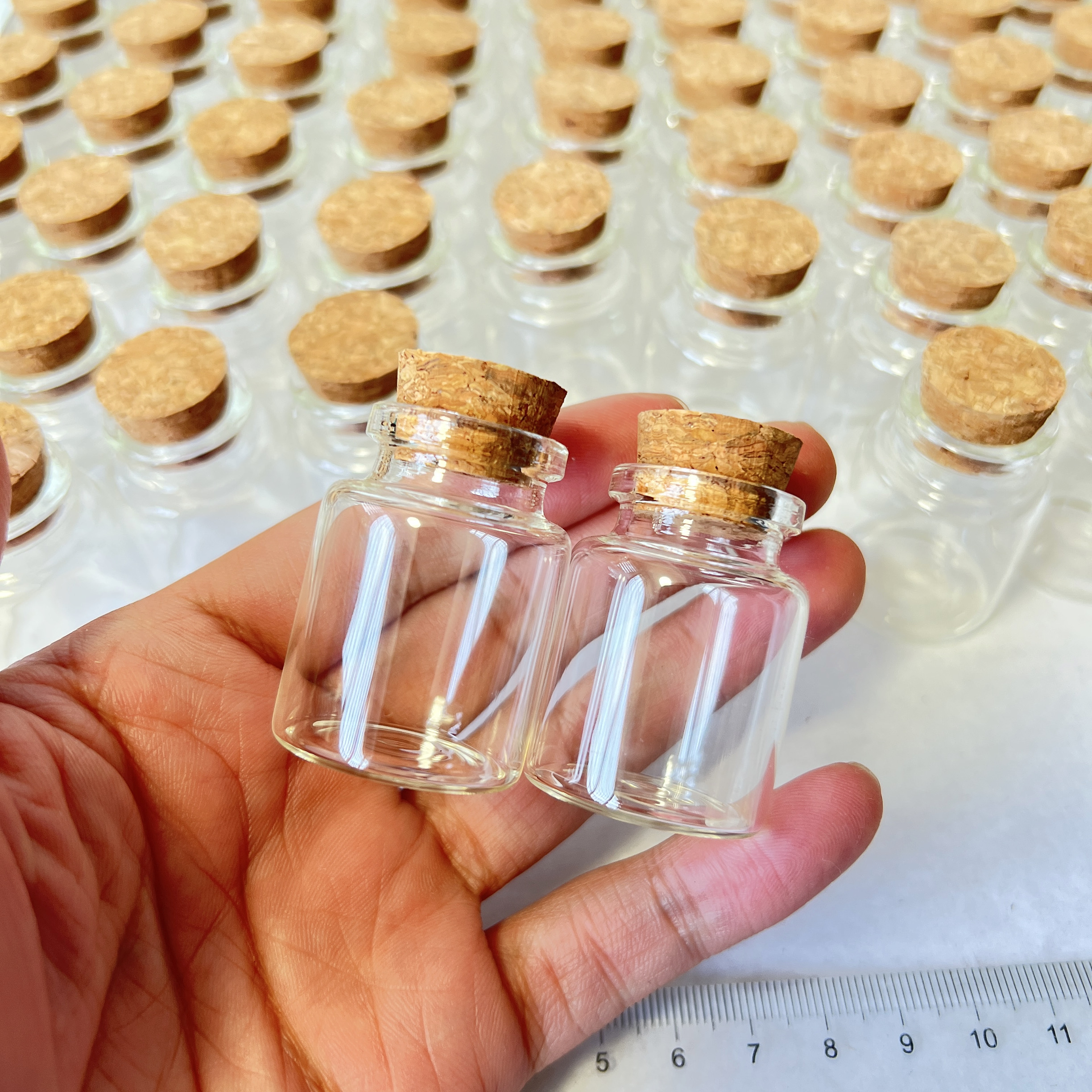 30/100 Pcs 15ml Glass Bottles  - Bottle Stopper Set 评论和价格