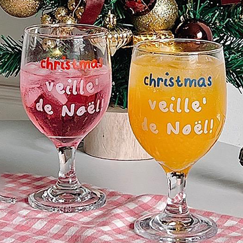 Vintage Letters Printed Glass  - Wine Beer Foot 评论和价格