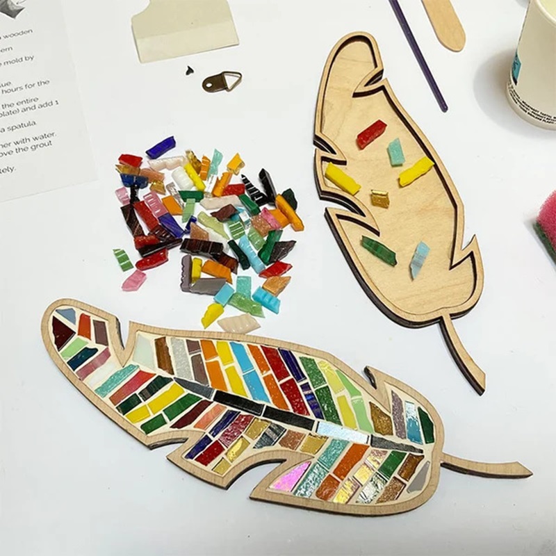 DIY Mosaic Coaster Colored Fea - Wine Glass Set Crystal 评论和价格