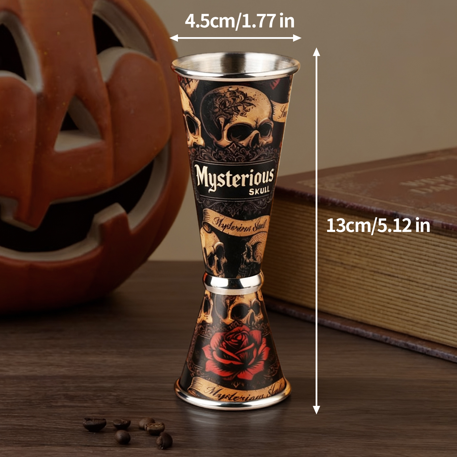 30/60ml Retro Skull Cocktail W - Spirit Measure Jigger 评论和价格
