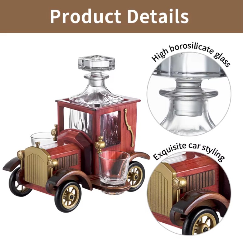 Modern Car Shaped Wine Decante - Wine Glass Set Crystal 评论和价格