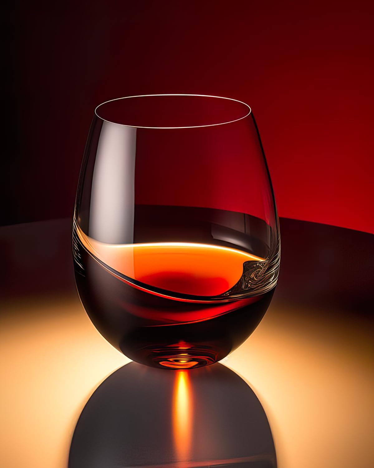Stemless Wine Glasses Set of 4 - Wine Glass Set Crystal 评论和价格
