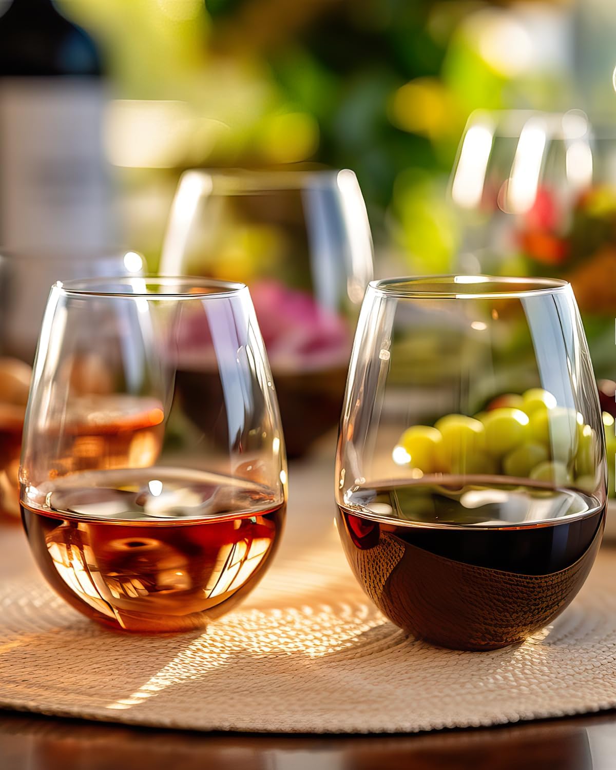 Stemless Wine Glasses Set of 4 - Wine Glass Set Crystal 评论和价格